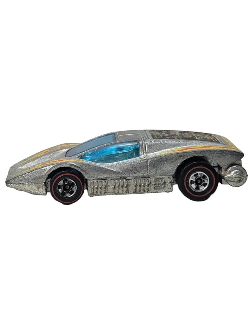 HOT WHEELS REDLINES SUPER CHROMES LARGE CHARGE FUTURISTIC ELECTRIC CAR HONG KONG